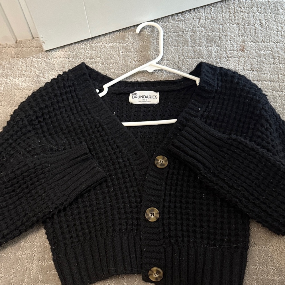 Black Button-Up Cardigan